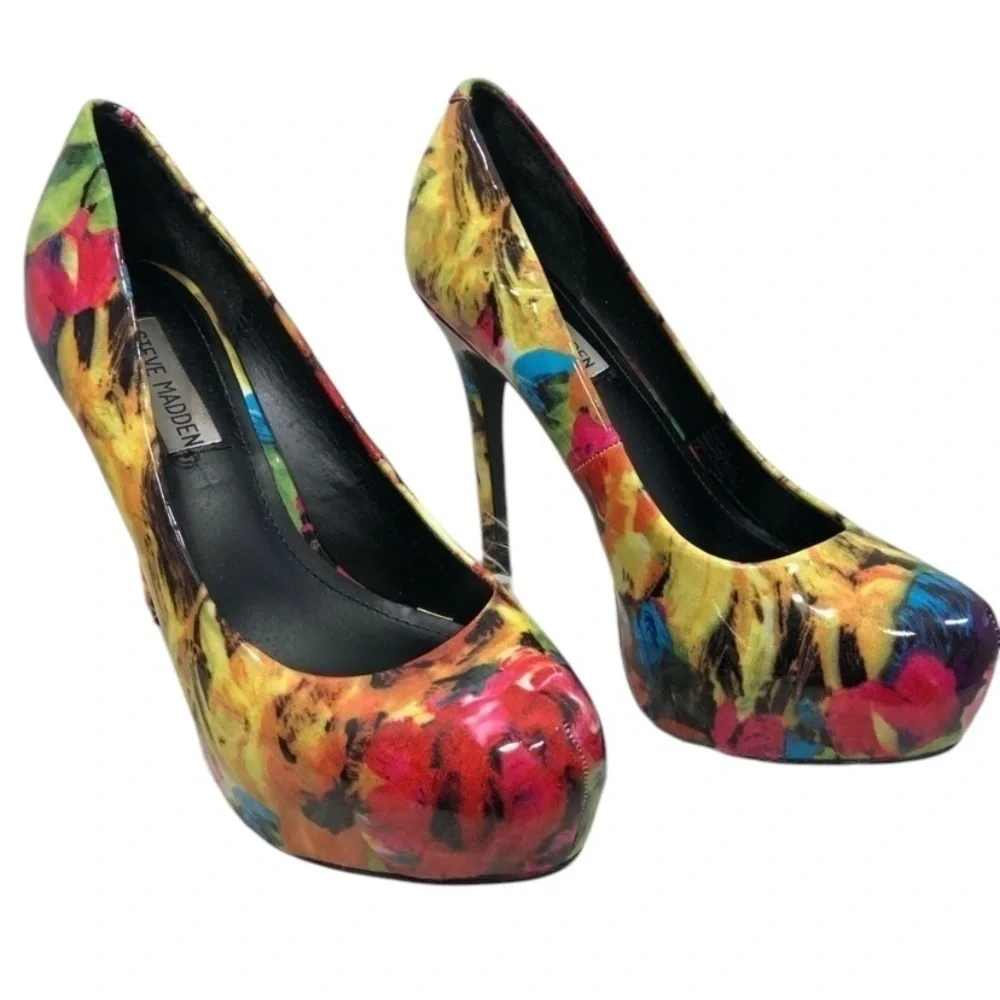 STEVE MADDEN - BRIGHTLY COLORED PLATFORM PUMPS‎ - S5
